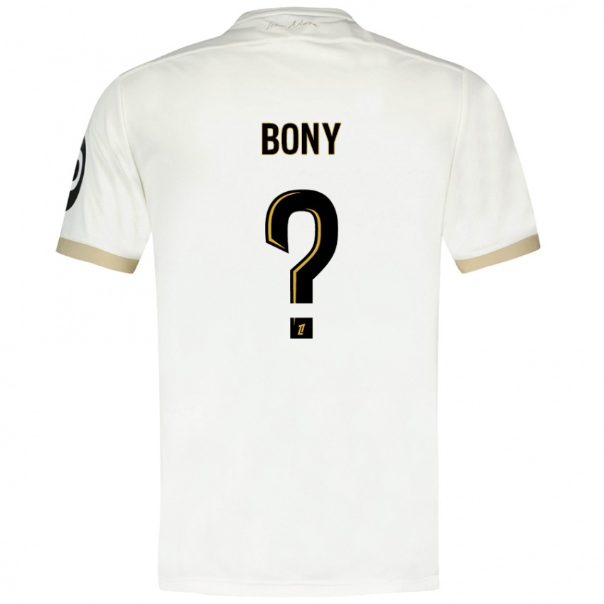 Niño Camiseta Geoffroy Bony #0 Blanco Dorado 2ª Equipación 2024/25 La Camisa Argentina