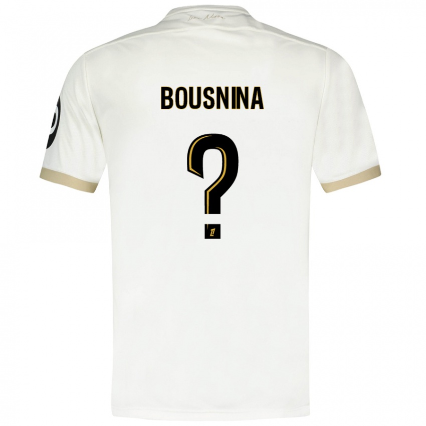 Niño Camiseta Farès Bousnina #0 Blanco Dorado 2ª Equipación 2024/25 La Camisa Argentina