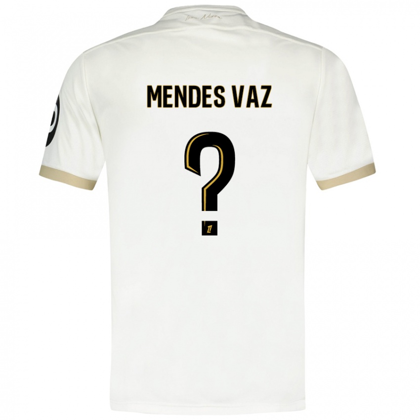 Niño Camiseta Hernâni Mendes Vaz #0 Blanco Dorado 2ª Equipación 2024/25 La Camisa Argentina