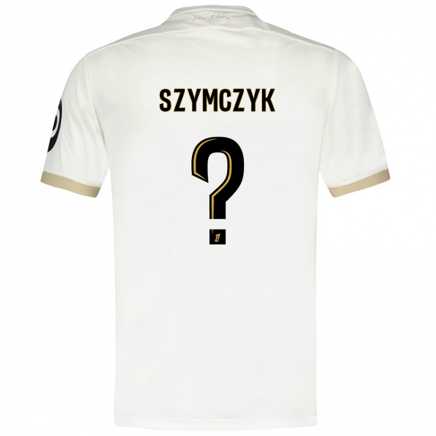 Niño Camiseta Kacper Szymczyk #0 Blanco Dorado 2ª Equipación 2024/25 La Camisa Argentina