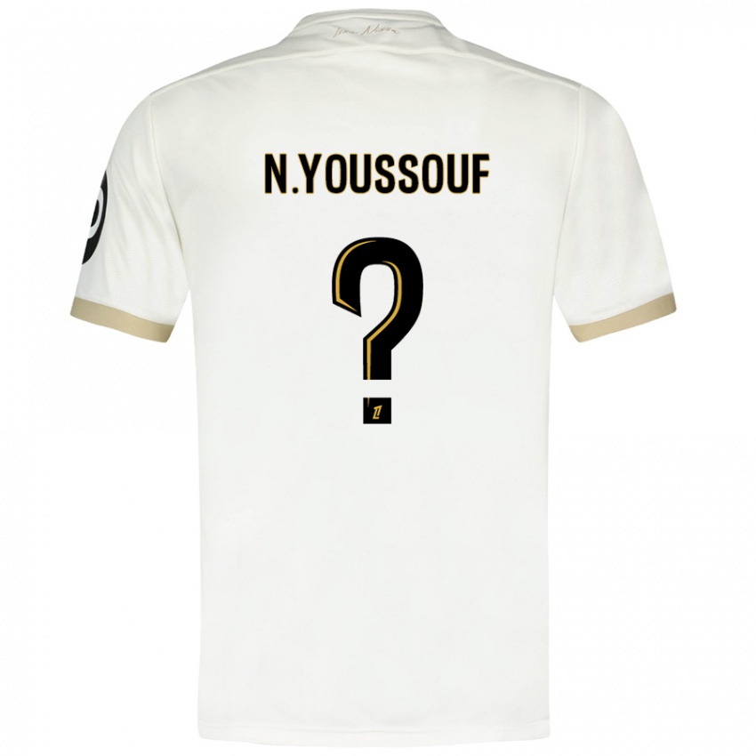 Niño Camiseta Naké Youssouf #0 Blanco Dorado 2ª Equipación 2024/25 La Camisa Argentina