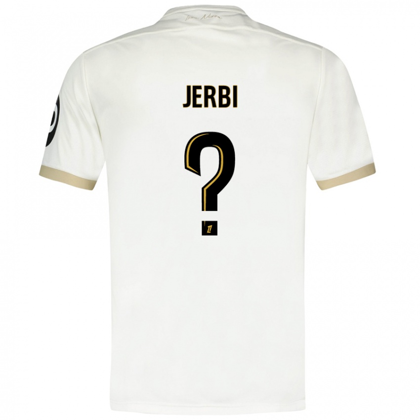 Niño Camiseta Rayan Jerbi #0 Blanco Dorado 2ª Equipación 2024/25 La Camisa Argentina