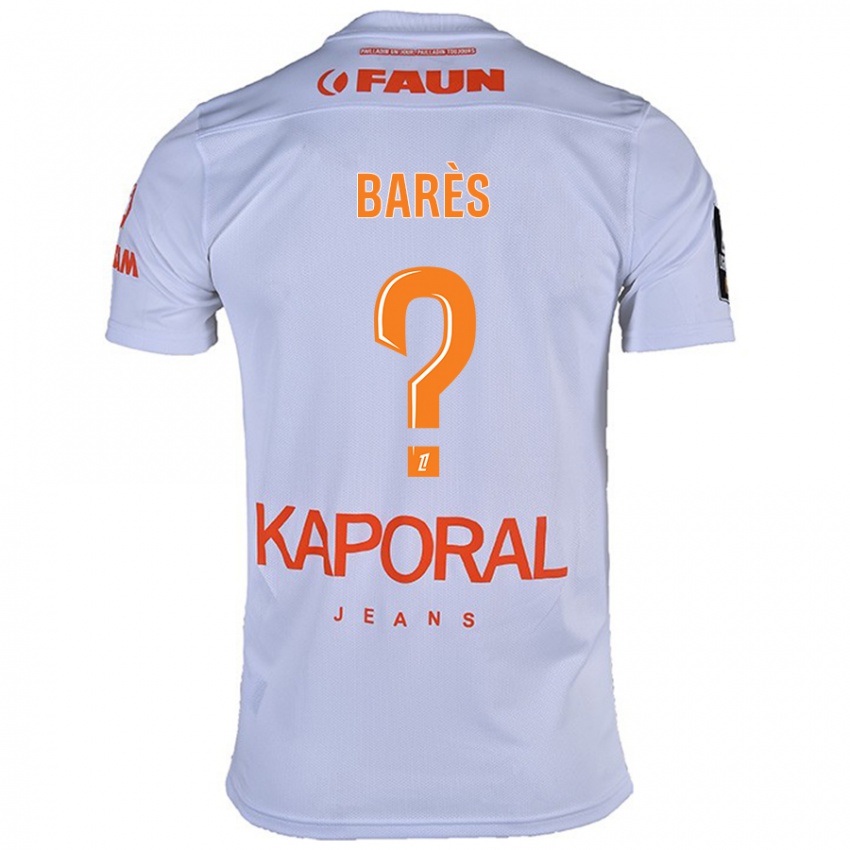 Niño Camiseta Gabriel Barès #0 Blanco 2ª Equipación 2024/25 La Camisa Argentina