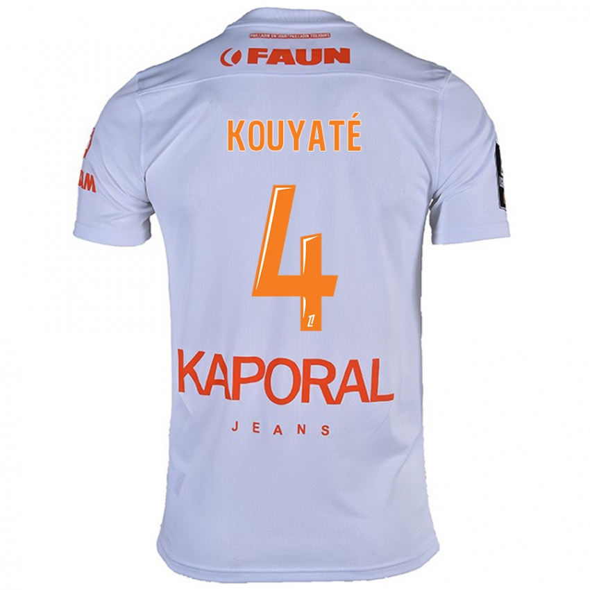 Niño Camiseta Kiki Kouyaté #4 Blanco 2ª Equipación 2024/25 La Camisa Argentina