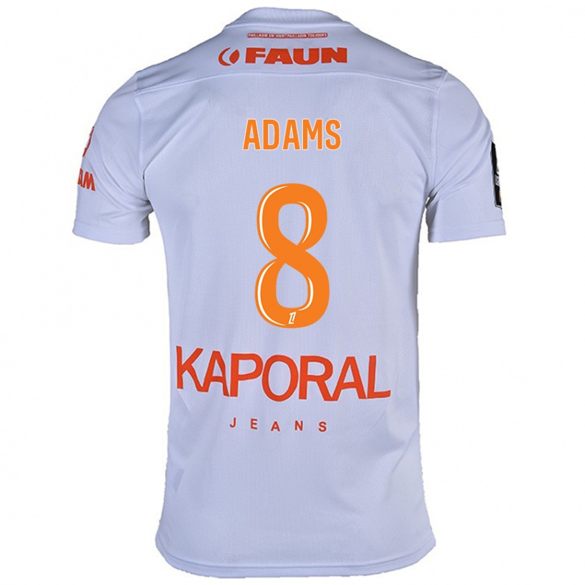 Niño Camiseta Akor Adams #8 Blanco 2ª Equipación 2024/25 La Camisa Argentina