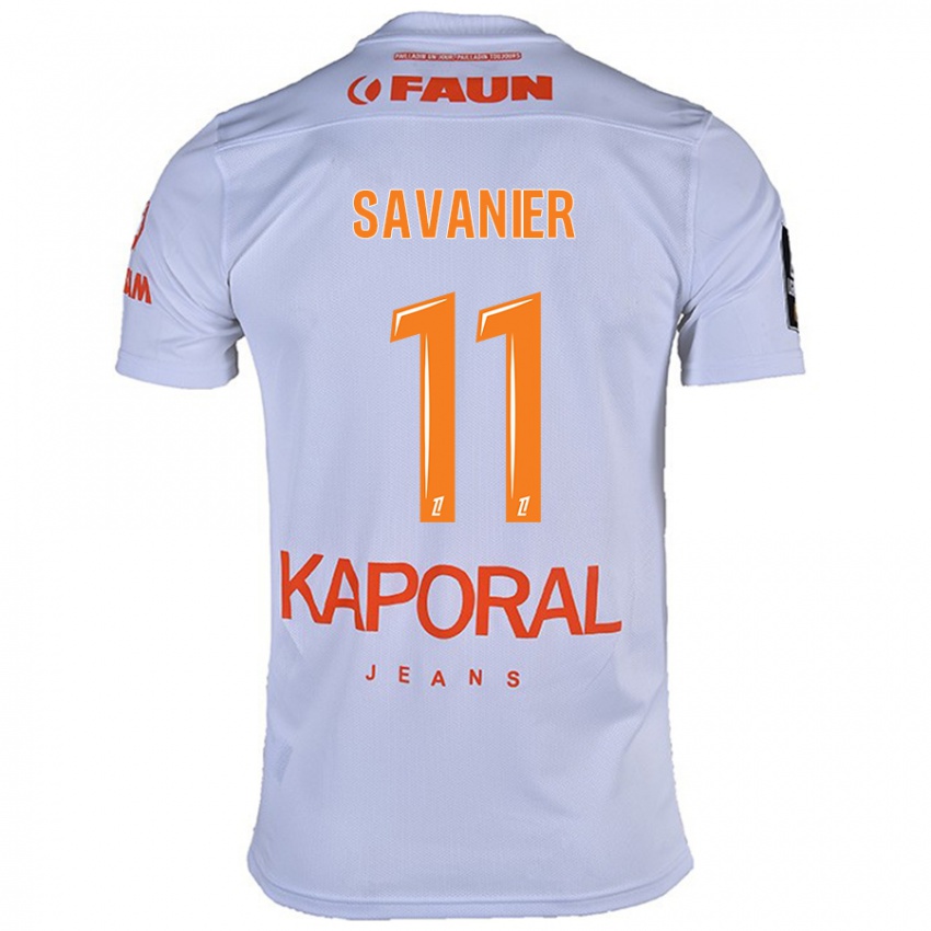 Niño Camiseta Téji Savanier #11 Blanco 2ª Equipación 2024/25 La Camisa Argentina