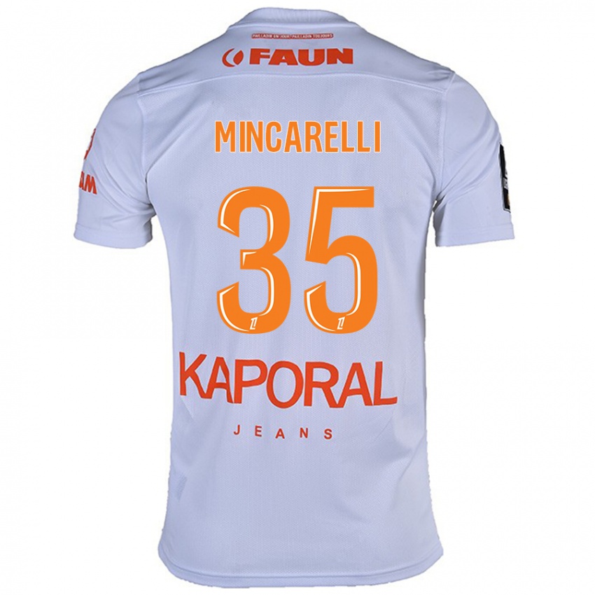 Niño Camiseta Lucas Mincarelli #35 Blanco 2ª Equipación 2024/25 La Camisa Argentina