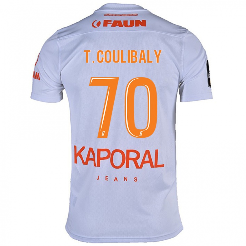 Niño Camiseta Tanguy Coulibaly #70 Blanco 2ª Equipación 2024/25 La Camisa Argentina