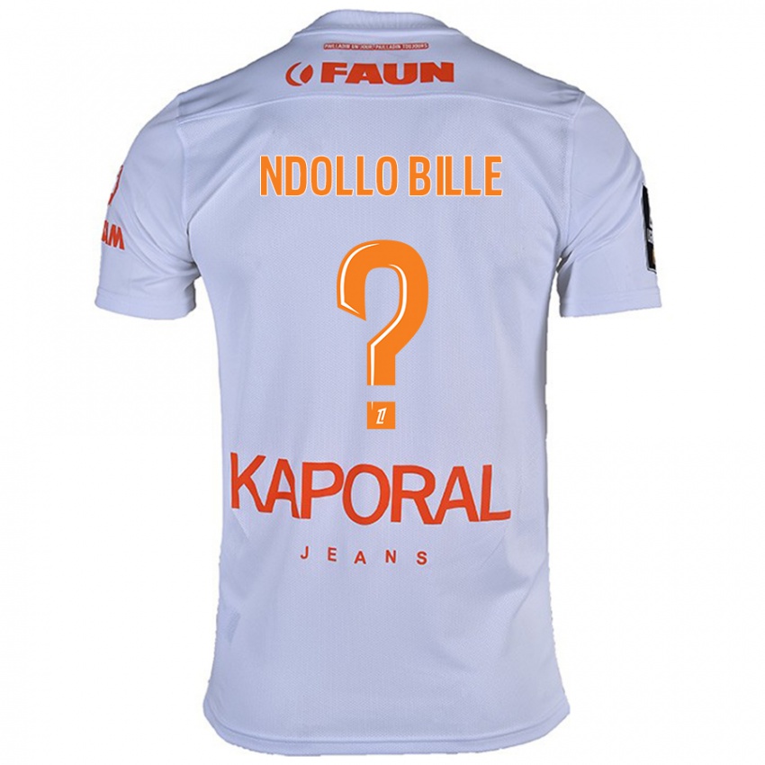 Niño Camiseta Wilfried Ndollo Bille #0 Blanco 2ª Equipación 2024/25 La Camisa Argentina