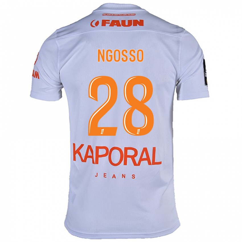 Niño Camiseta Glenn Ngosso #28 Blanco 2ª Equipación 2024/25 La Camisa Argentina