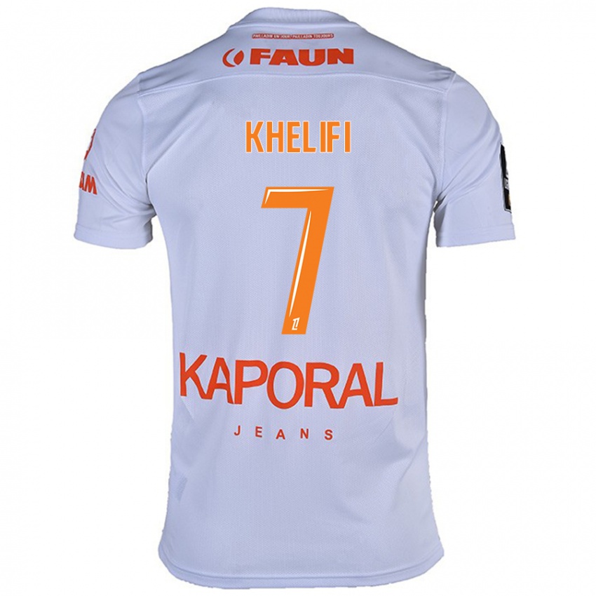 Niño Camiseta Léa Khelifi #7 Blanco 2ª Equipación 2024/25 La Camisa Argentina