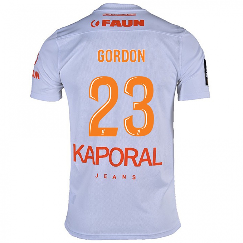 Niño Camiseta Sh'nia Gordon #23 Blanco 2ª Equipación 2024/25 La Camisa Argentina