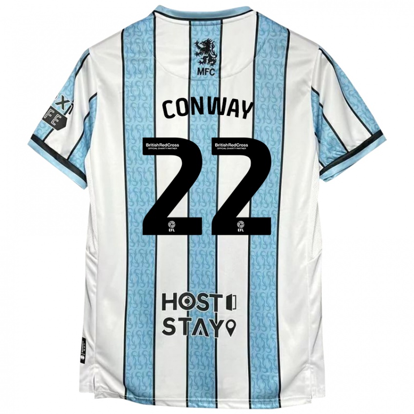 Niño Camiseta Tommy Conway #22 Blanco Azul 2ª Equipación 2024/25 La Camisa Argentina