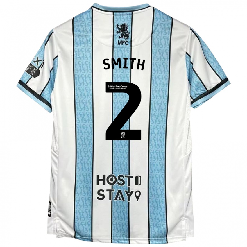 Niño Camiseta Tommy Smith #2 Blanco Azul 2ª Equipación 2024/25 La Camisa Argentina