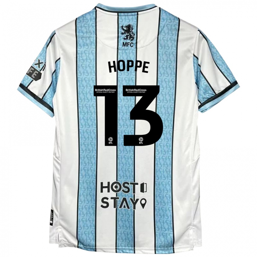 Niño Camiseta Matthew Hoppe #13 Blanco Azul 2ª Equipación 2024/25 La Camisa Argentina