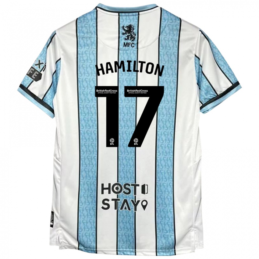 Niño Camiseta Micah Hamilton #17 Blanco Azul 2ª Equipación 2024/25 La Camisa Argentina