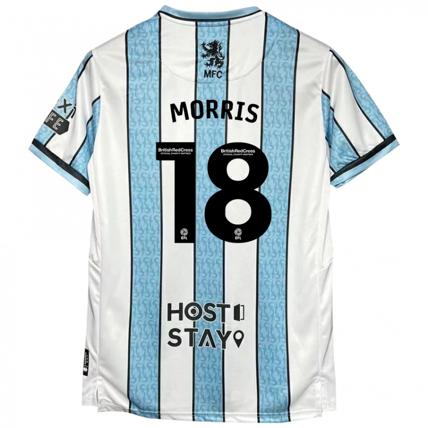 Niño Camiseta Aidan Morris #18 Blanco Azul 2ª Equipación 2024/25 La Camisa Argentina