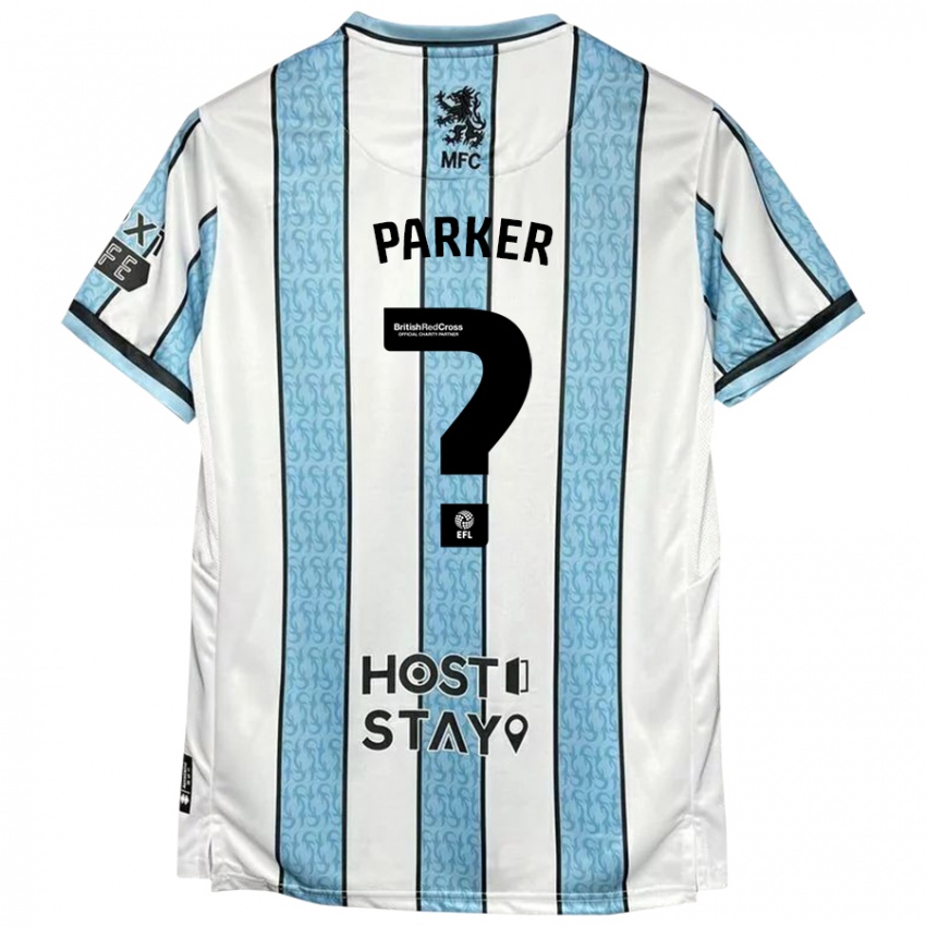 Niño Camiseta Leon Parker #0 Blanco Azul 2ª Equipación 2024/25 La Camisa Argentina