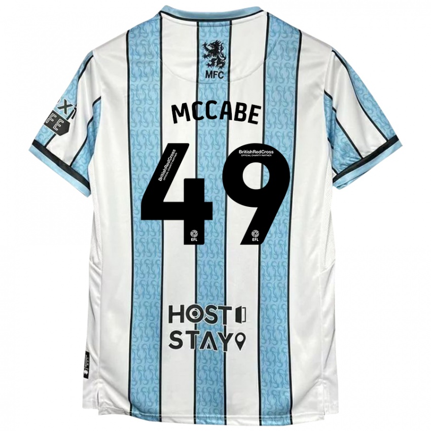 Niño Camiseta Law Mccabe #49 Blanco Azul 2ª Equipación 2024/25 La Camisa Argentina