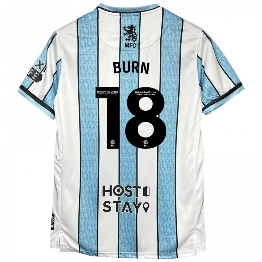 Niño Camiseta Sarah Burn #18 Blanco Azul 2ª Equipación 2024/25 La Camisa Argentina