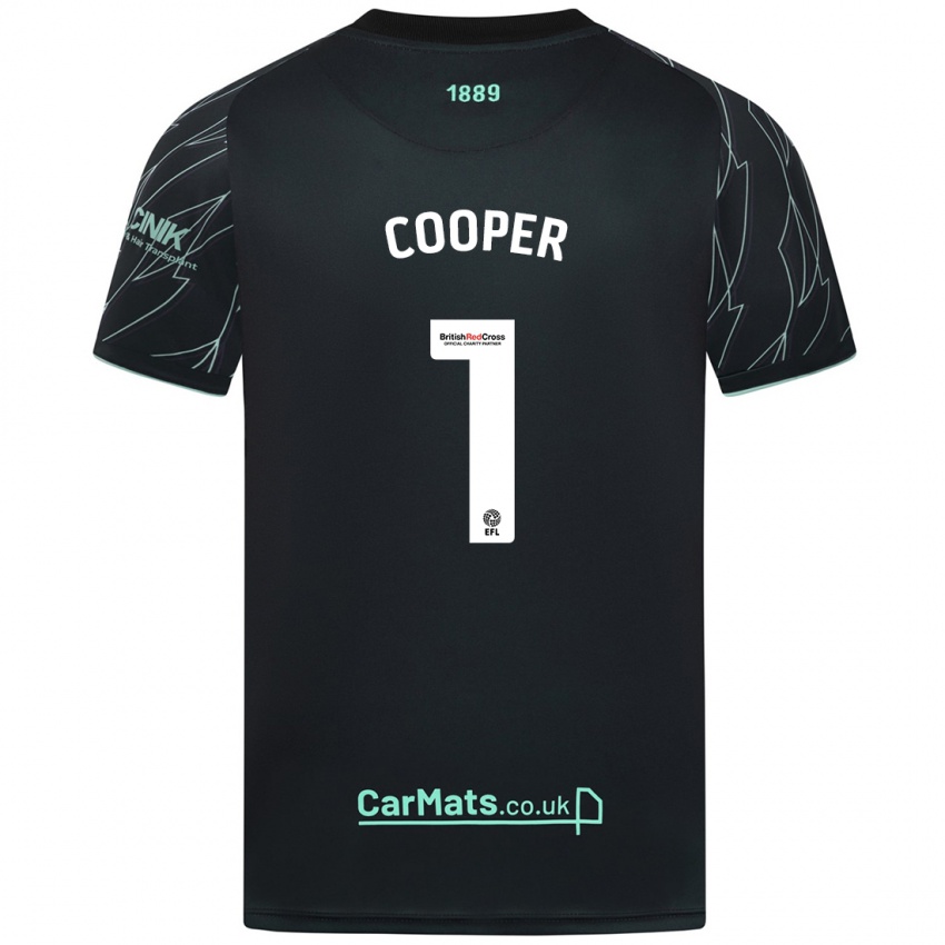 Niño Camiseta Michael Cooper #1 Negro Verde 2ª Equipación 2024/25 La Camisa Argentina