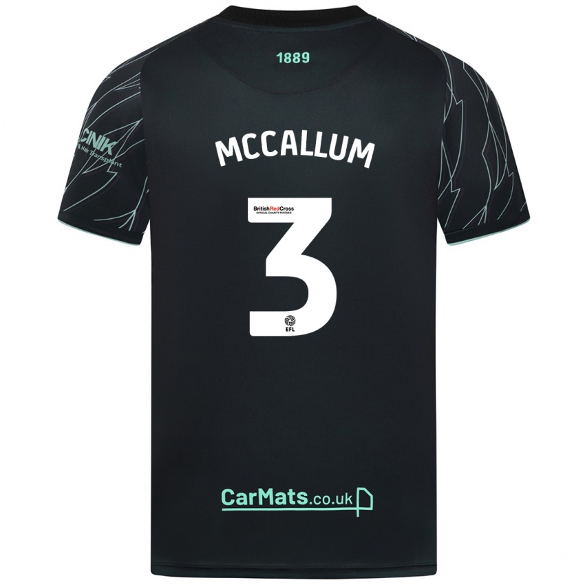 Niño Camiseta Sam Mccallum #3 Negro Verde 2ª Equipación 2024/25 La Camisa Argentina