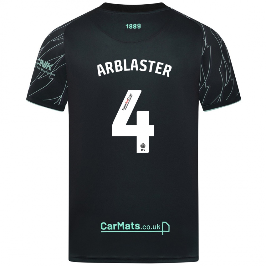 Niño Camiseta Oliver Arblaster #4 Negro Verde 2ª Equipación 2024/25 La Camisa Argentina