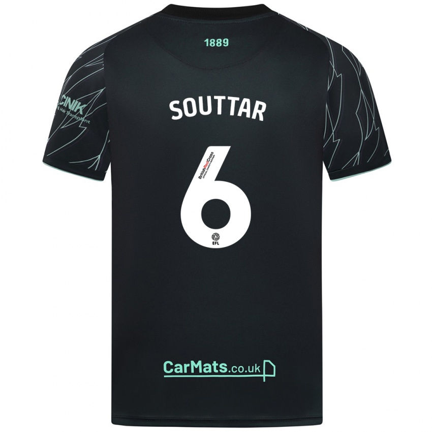 Niño Camiseta Harry Souttar #6 Negro Verde 2ª Equipación 2024/25 La Camisa Argentina