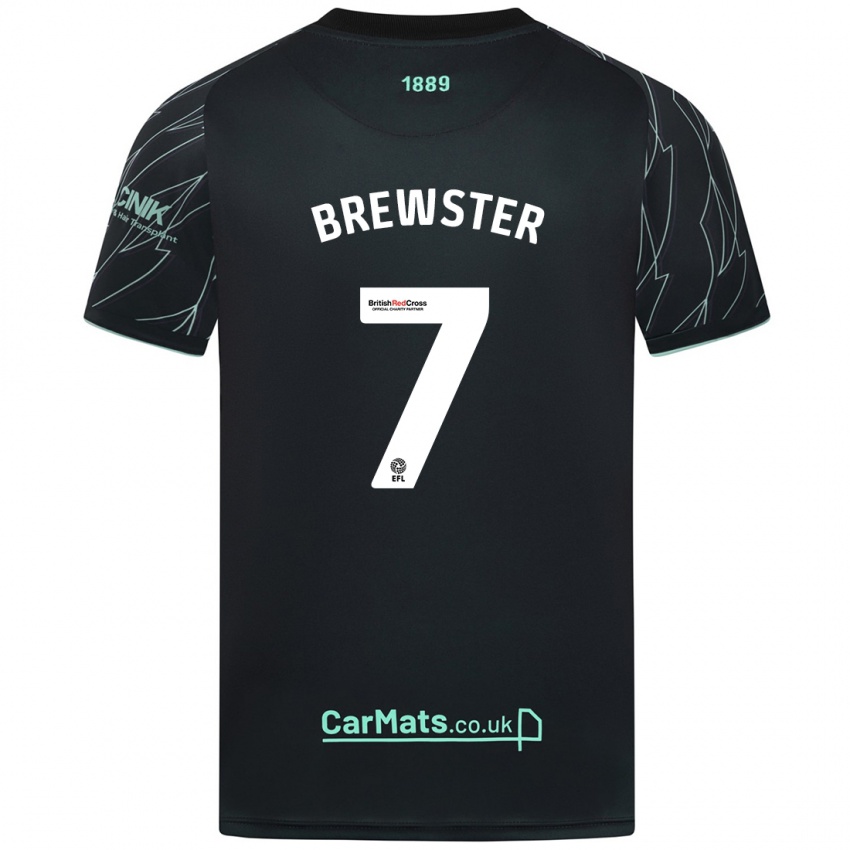 Niño Camiseta Rhian Brewster #7 Negro Verde 2ª Equipación 2024/25 La Camisa Argentina