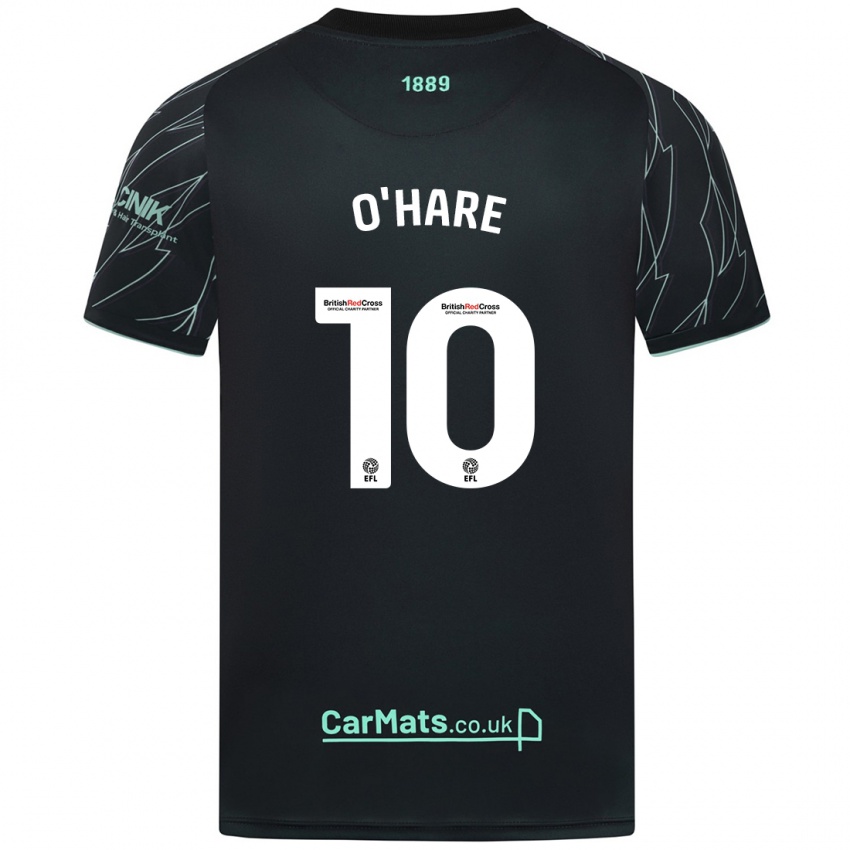 Niño Camiseta Callum O'hare #10 Negro Verde 2ª Equipación 2024/25 La Camisa Argentina