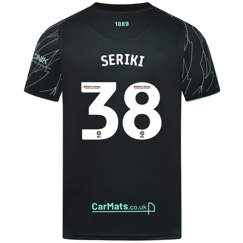 Niño Camiseta Femi Seriki #38 Negro Verde 2ª Equipación 2024/25 La Camisa Argentina