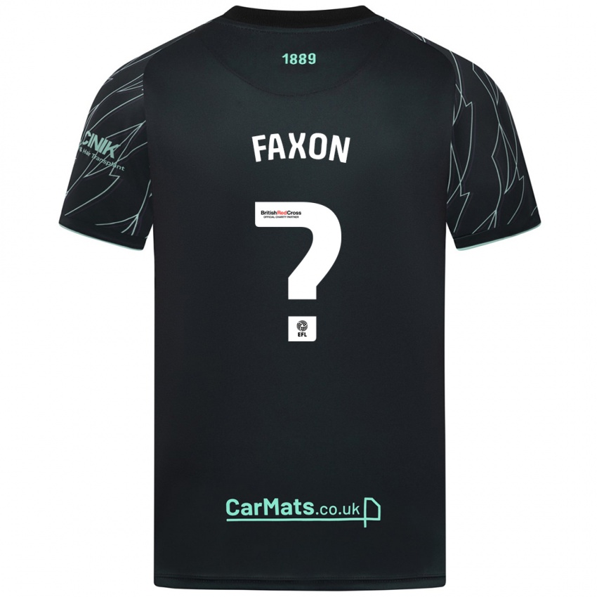 Niño Camiseta Luke Faxon #0 Negro Verde 2ª Equipación 2024/25 La Camisa Argentina