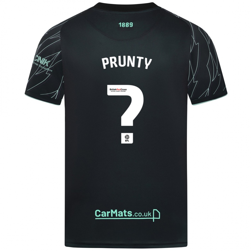 Niño Camiseta Jayden Prunty #0 Negro Verde 2ª Equipación 2024/25 La Camisa Argentina