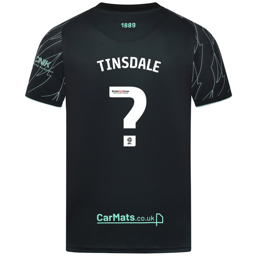 Niño Camiseta Jay Tinsdale #0 Negro Verde 2ª Equipación 2024/25 La Camisa Argentina