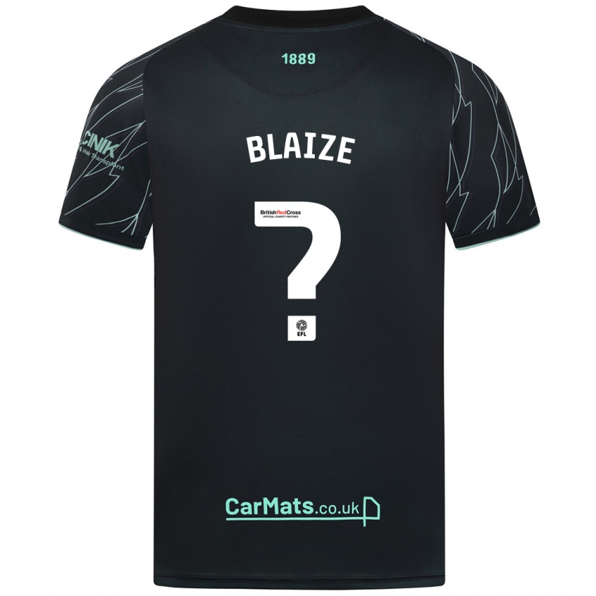 Niño Camiseta Jackson Blaize #0 Negro Verde 2ª Equipación 2024/25 La Camisa Argentina