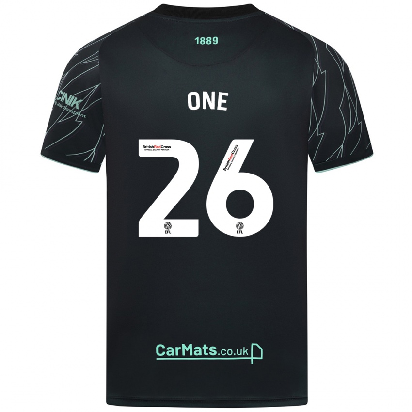 Niño Camiseta Ryan Oné #26 Negro Verde 2ª Equipación 2024/25 La Camisa Argentina