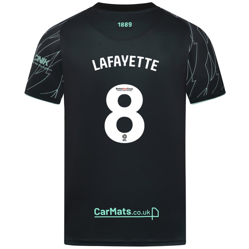 Niño Camiseta Abbie Lafayette #8 Negro Verde 2ª Equipación 2024/25 La Camisa Argentina