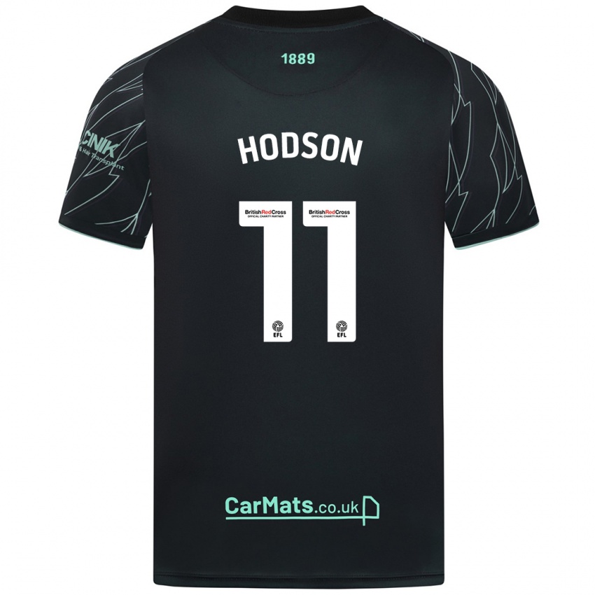 Niño Camiseta Ashley Hodson #11 Negro Verde 2ª Equipación 2024/25 La Camisa Argentina