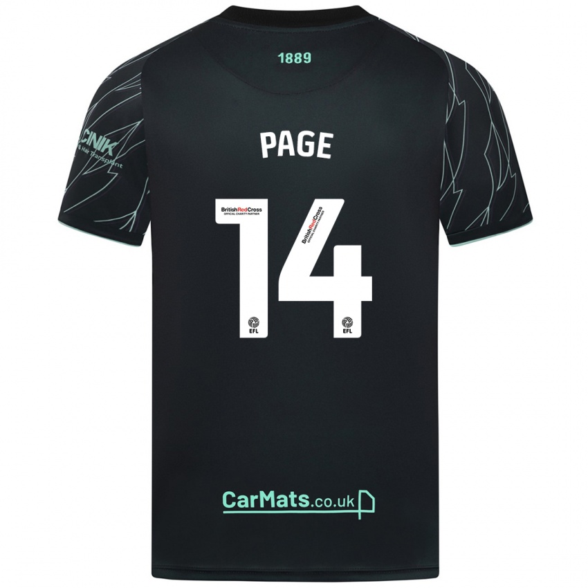 Niño Camiseta Olivia Jane Page #14 Negro Verde 2ª Equipación 2024/25 La Camisa Argentina