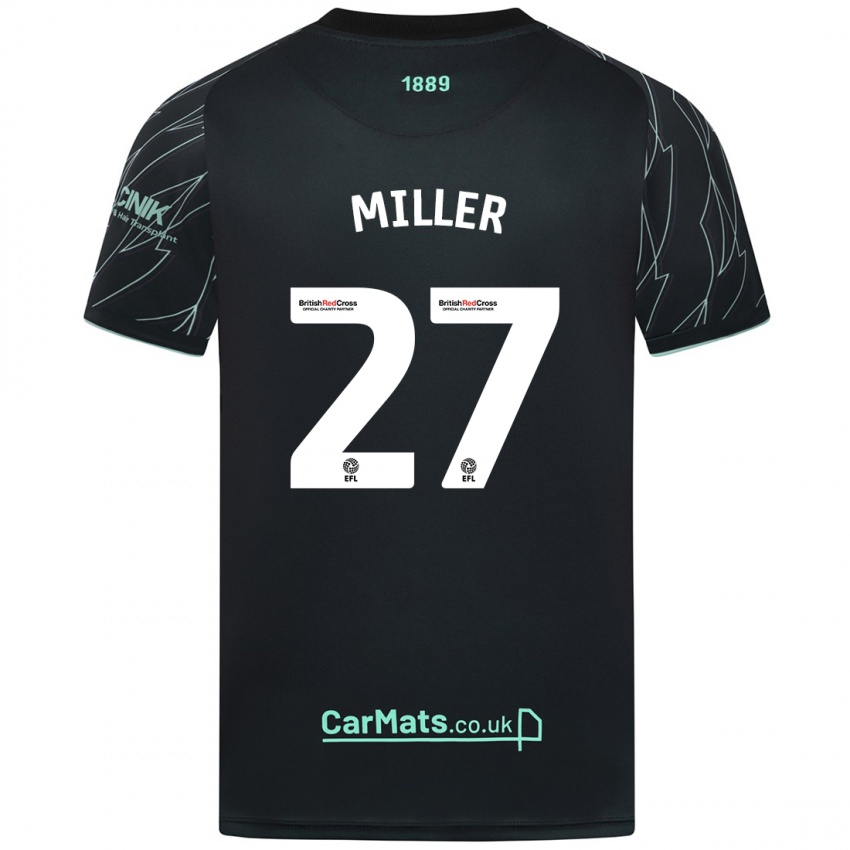 Niño Camiseta Lara Miller #27 Negro Verde 2ª Equipación 2024/25 La Camisa Argentina