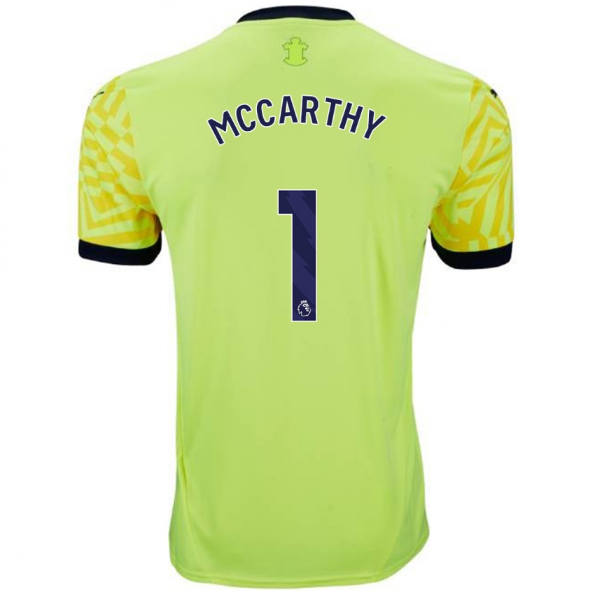 Niño Camiseta Alex Mccarthy #1 Amarillo 2ª Equipación 2024/25 La Camisa Argentina