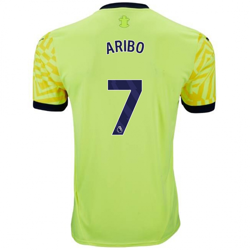 Niño Camiseta Joe Aribo #7 Amarillo 2ª Equipación 2024/25 La Camisa Argentina