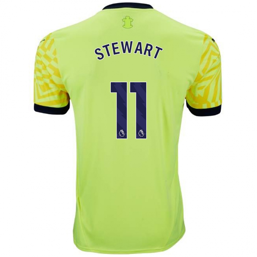 Niño Camiseta Ross Stewart #11 Amarillo 2ª Equipación 2024/25 La Camisa Argentina