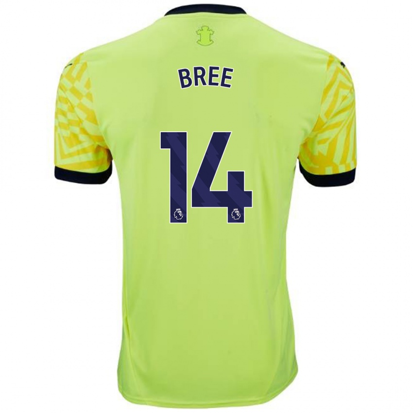 Niño Camiseta James Bree #14 Amarillo 2ª Equipación 2024/25 La Camisa Argentina