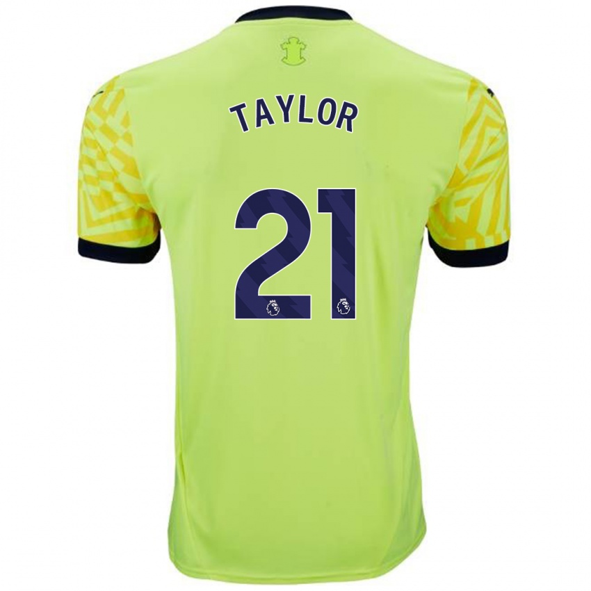 Niño Camiseta Charlie Taylor #21 Amarillo 2ª Equipación 2024/25 La Camisa Argentina