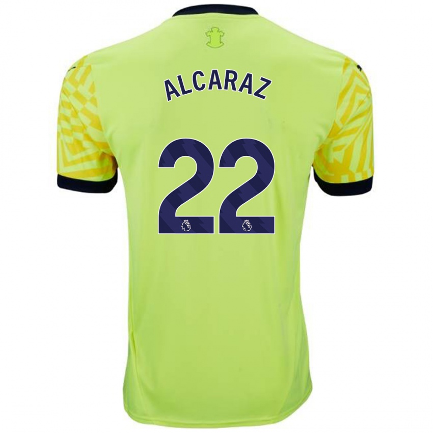 Niño Camiseta Carlos Alcaraz #22 Amarillo 2ª Equipación 2024/25 La Camisa Argentina