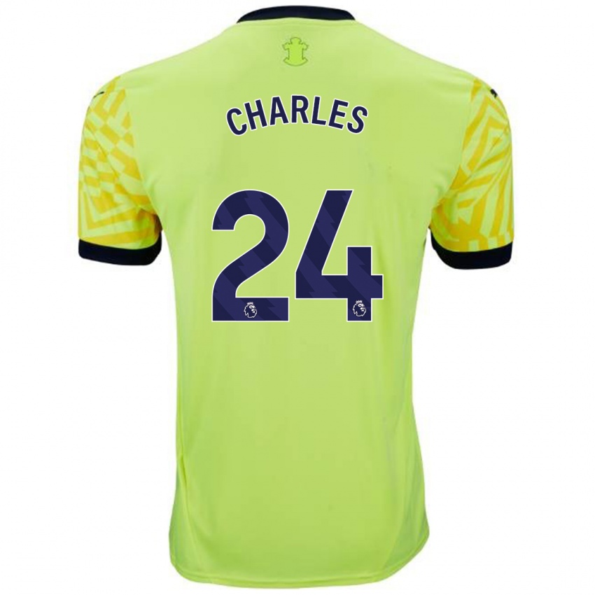 Niño Camiseta Shea Charles #24 Amarillo 2ª Equipación 2024/25 La Camisa Argentina