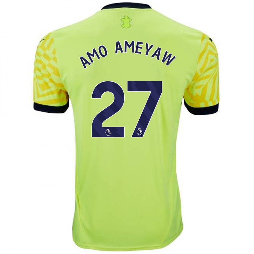 Niño Camiseta Samuel Amo-Ameyaw #27 Amarillo 2ª Equipación 2024/25 La Camisa Argentina