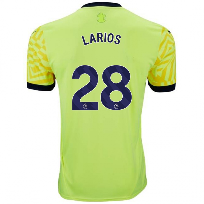 Niño Camiseta Juan Larios #28 Amarillo 2ª Equipación 2024/25 La Camisa Argentina