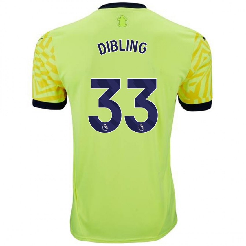 Niño Camiseta Tyler Dibling #33 Amarillo 2ª Equipación 2024/25 La Camisa Argentina